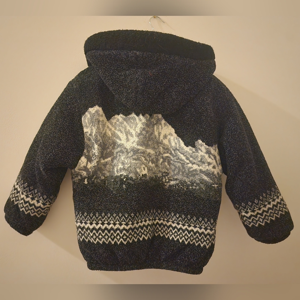 Kids Rothschild Mountain Scenic Nordic Blanket Inspired Fleece Jacket M - Picture 8 of 10